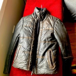 All Saints Dark Brown Bomber Jacket